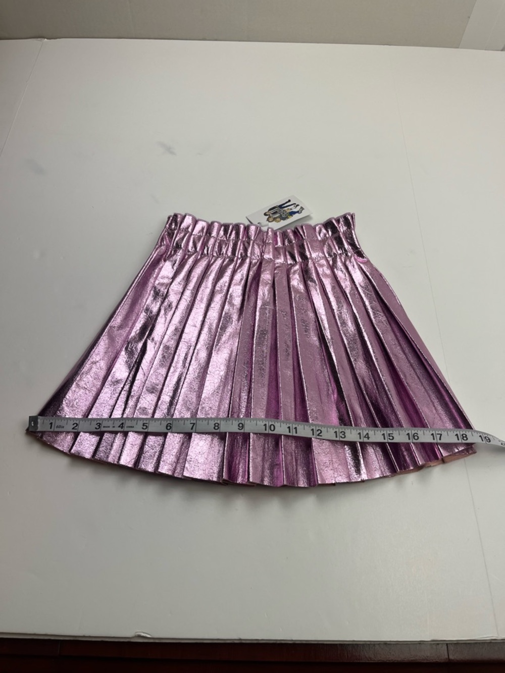 Lola and the Boys Purple Metallic Pleated Skirt Cotton Party Girls Size 6T NEW - Picture 8 of 9